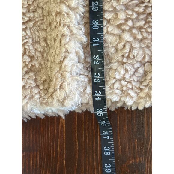 Paper Crane Ultra Soft FuzzyTeddy Bear Coat M Tan Cream Soft Girl Coquette - Picture 12 of 13